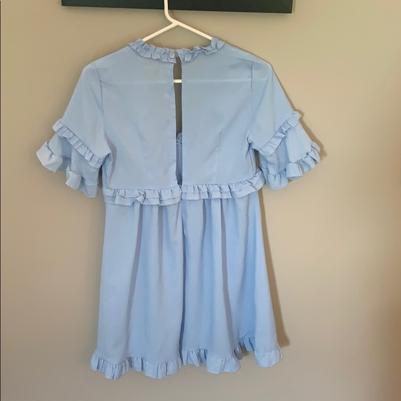 Light Blue Ruffle Dress - Picture 2 of 2